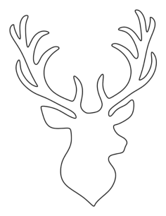 Stag Head Tracing Shape Pdf, Free Vectors File